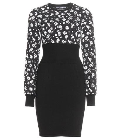 Dolce & Gabbana Floral-printed Cashmere-blend Dress