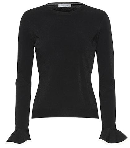Valentino Ruffle-trimmed Sweater