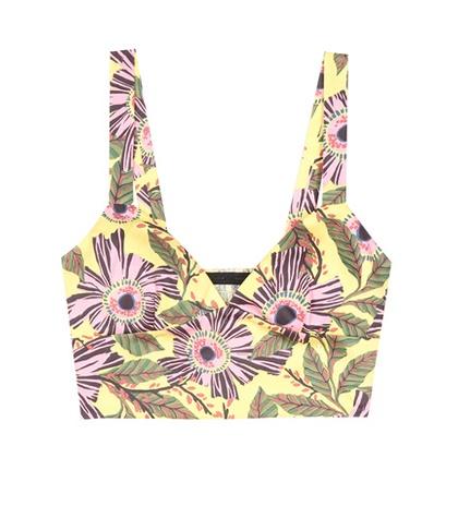 Redvalentino Printed Cotton Crop Top