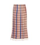 Victoria Beckham Printed Pleated Midi Skirt