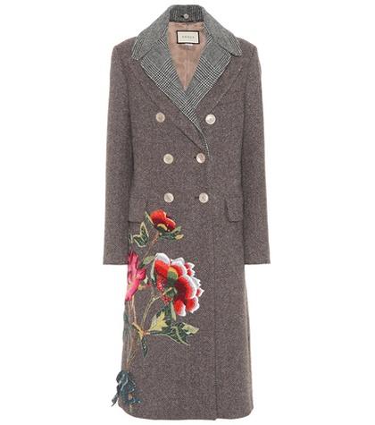 Fendi Embroidered Wool Coat