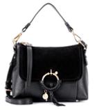 Chlo Joan Small Leather And Suede Crossbody Bag