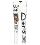 Roger Vivier Printed Cropped Jeans