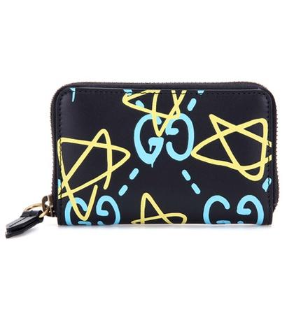 Alexander Mcqueen Guccighost Printed Leather Wallet