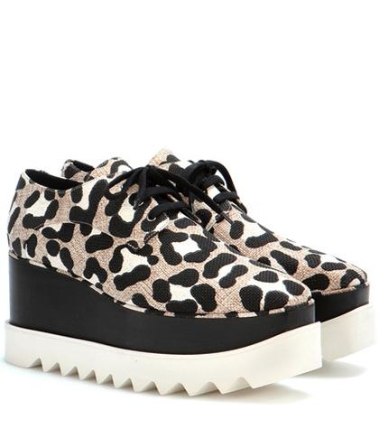 Stella Mccartney Elyse Printed Platform Derby Shoes