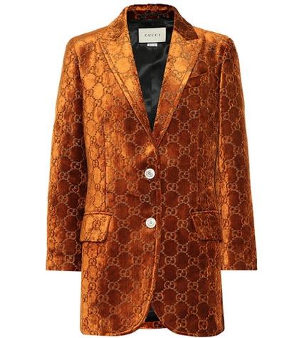 Gucci Gg Velvet Blazer