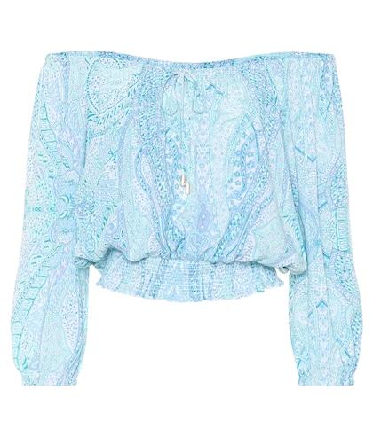 Karla Colletto Anne Off-the-shoulder Printed Top