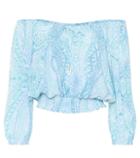 Karla Colletto Anne Off-the-shoulder Printed Top