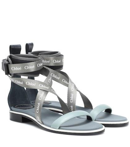 Chlo Veronica Leather-trimmed Sandals