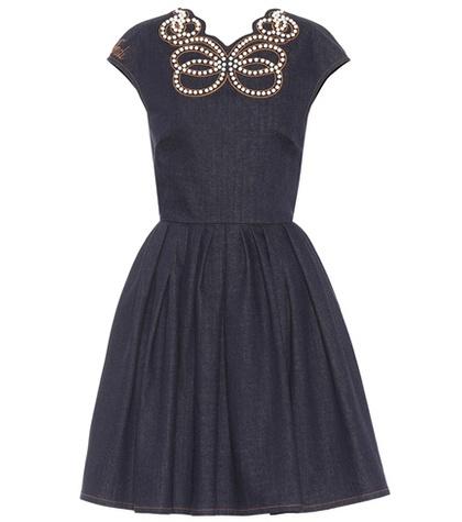 Fendi Embellished Denim Dress
