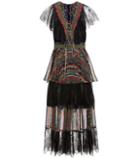 Philosophy Di Lorenzo Serafini Lace And Printed Silk Dress