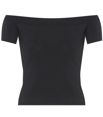 Alexander Mcqueen Off-the-shoulder Jersey Top