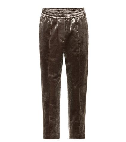 Brunello Cucinelli Velvet Cropped Trousers
