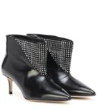 Gianvito Rossi Embellished Leather Ankle Boots
