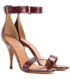 Marc Jacobs Infinity Embossed Leather Sandals