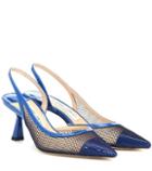 Jimmy Choo Fetto 65 Mesh And Leather Pumps
