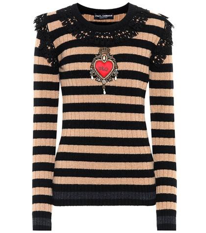 Dolce & Gabbana Wool And Cashmere Embellished Sweater