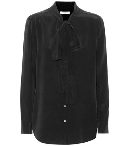 Joseph Essential Tie-neck Silk Shirt