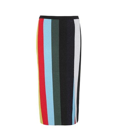 Diane Von Furstenberg Striped Pencil Skirt