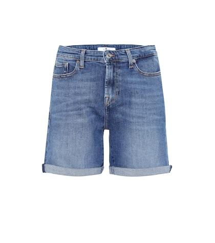 7 For All Mankind Boy High-rise Denim Shorts