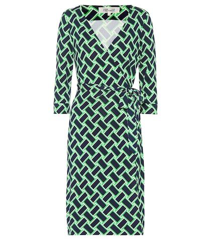 Diane Von Furstenberg New Julian Printed Silk Wrap Dress