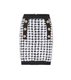 Balmain Houndstooth Tweed Miniskirt