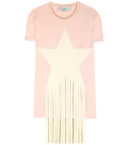 Stella Mccartney Fringed Cotton T-shirt