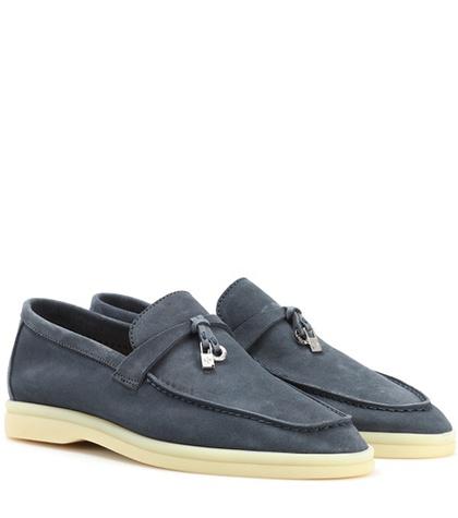 Loro Piana Summer Charms Suede Loafers