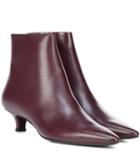 The Row Coco Leather Ankle Boots