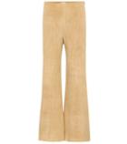 The Row Flared Suede Trousers