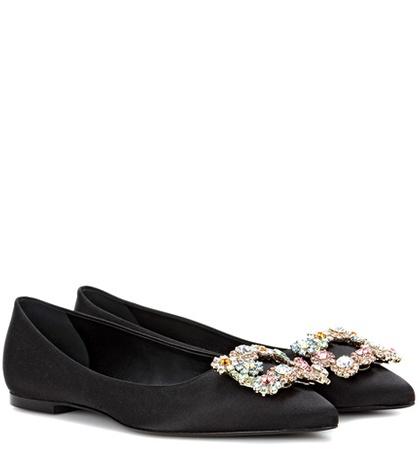 Roger Vivier Satin Ballerina Shoes