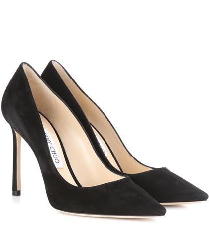Jimmy Choo Romy 100 Suede Pumps