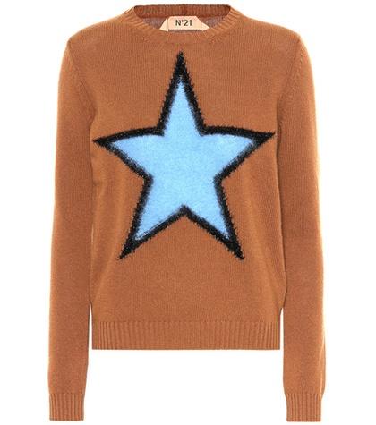 N21 Star Intarsia Wool Sweater