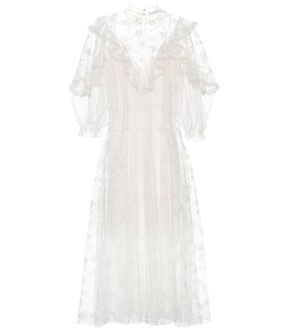 J Brand Embroidered Tulle Dress