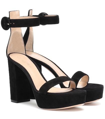 Dolce & Gabbana Kids Suede Plateau Sandals
