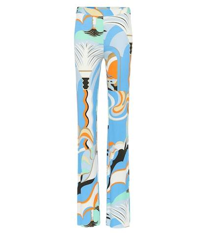 Emilio Pucci Printed Silk-blend Jersey Pants