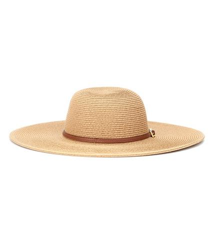 Melissa Odabash Jemima Leather-trimmed Hat