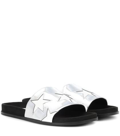 Current/elliott Faux Leather Star Slides