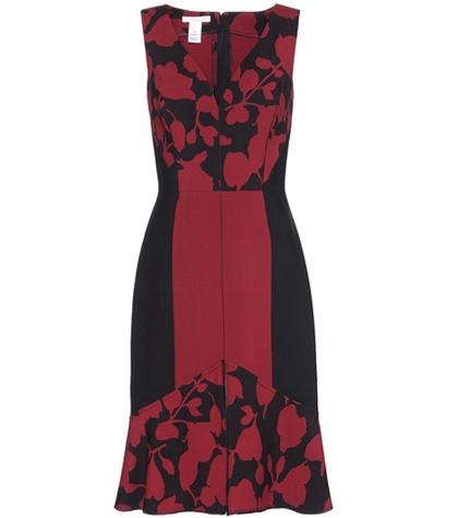 Oscar De La Renta Printed Wool-blend Dress