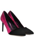 Prada Glitter And Velvet Pumps