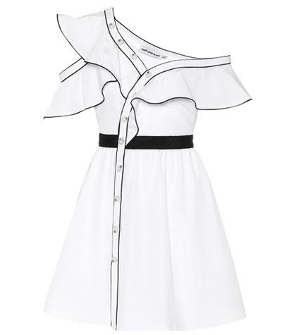 Valentino Frill Cotton-poplin Dress
