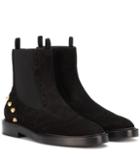 Balenciaga Embellished Suede Chelsea Boots
