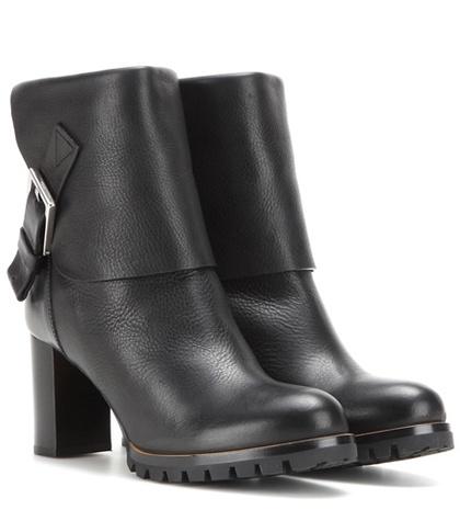 Chlo Embellished Leather Ankle Boots