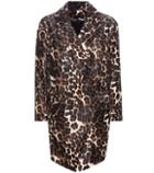 Diane Von Furstenberg Finola Printed Calf Hair Coat