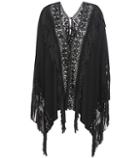 Burberry Fringed Silk Poncho