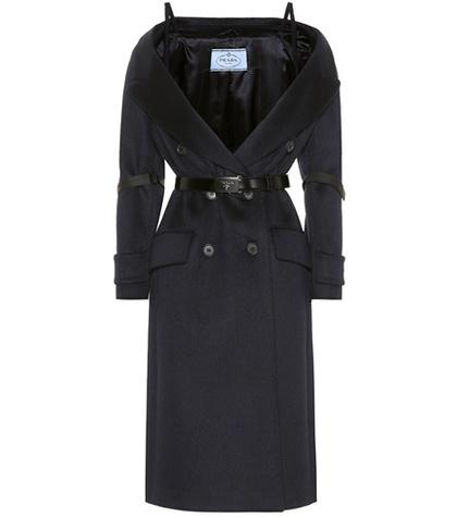 Prada Wool, Angora And Cashmere Coat