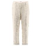 Ganni Temple Cropped Embellished Trousers