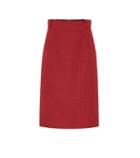 Gucci Houndstooth Virgin Wool Midi Skirt