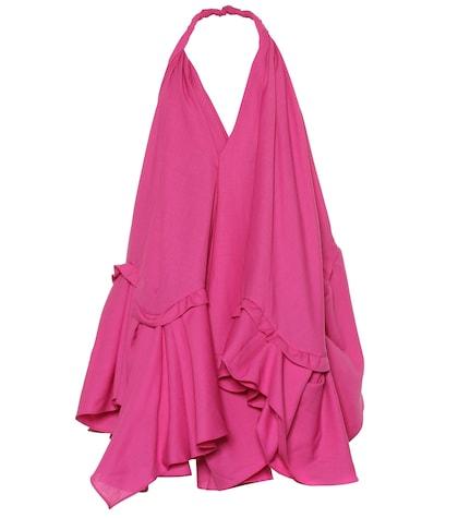 Gianvito Rossi La Robe Rosa Wool Minidress