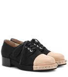 N21 Leather-trimmed Canvas Derby Shoes